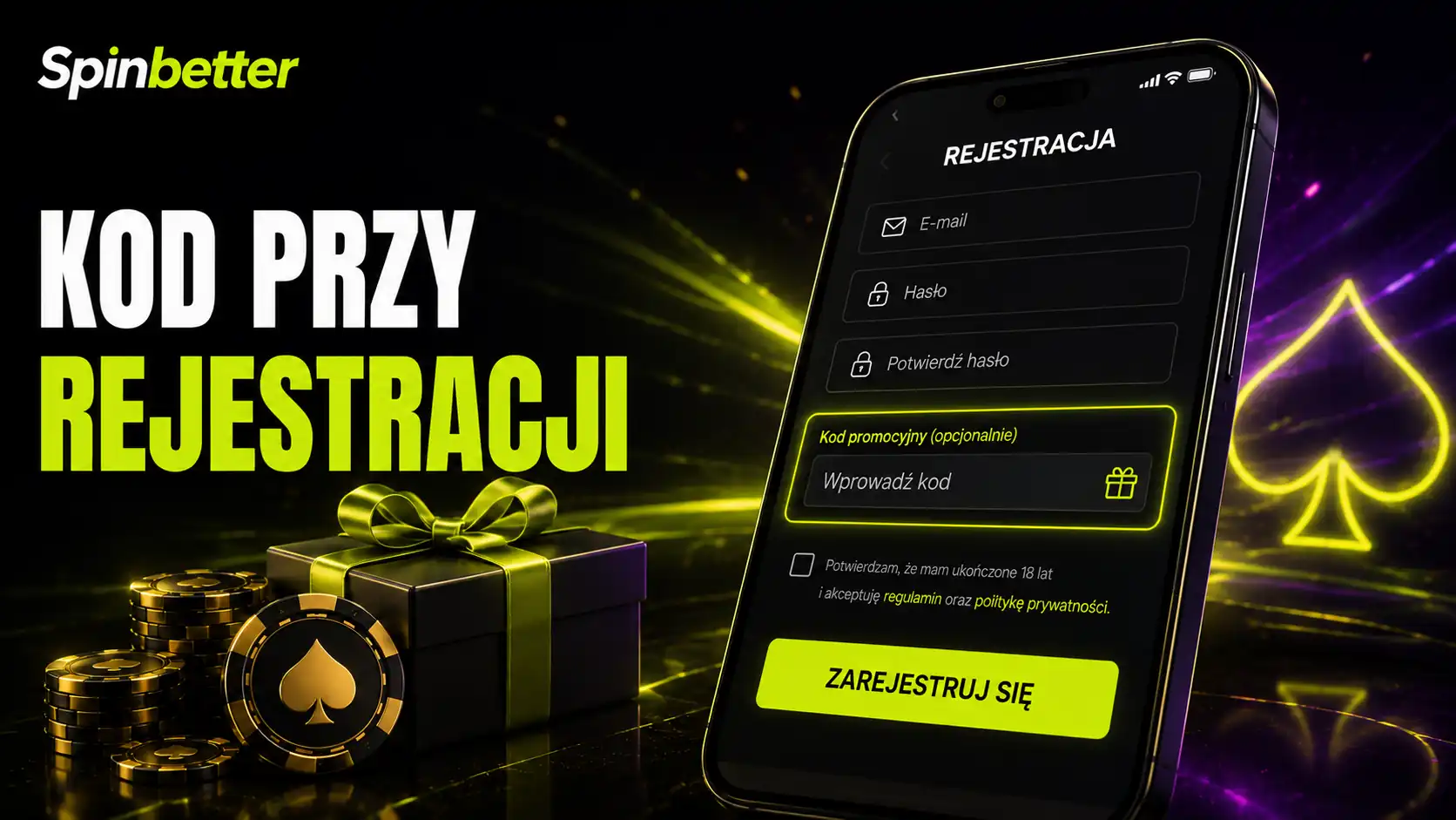 Panel promocji z listą aktywnych akcji do wyboru
